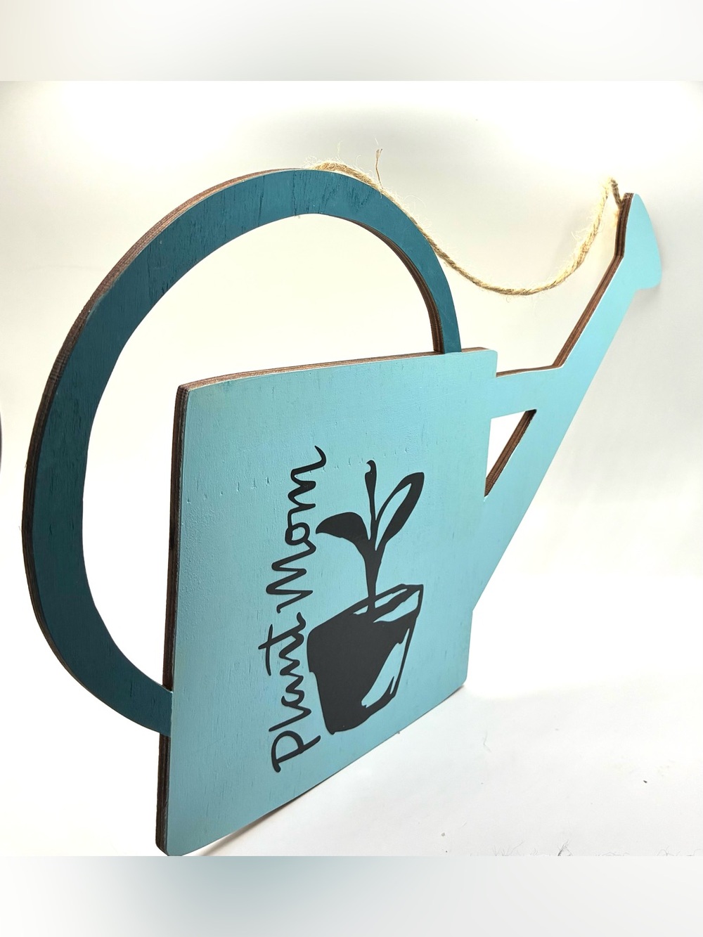 Plant Mom Blue/Teal Watering Can Wall Decor - Picture 2 of 3